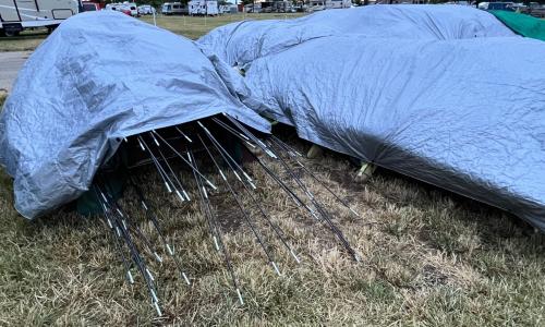 Tents ready for pitching