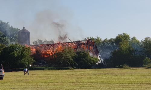 Barn Fire near the airfield