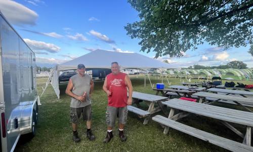 Tent supplier - Todd and his buddy