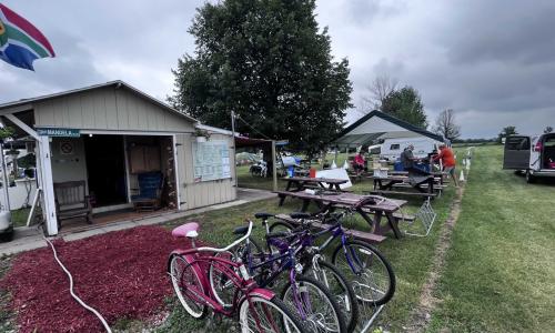 The campsite taking shape