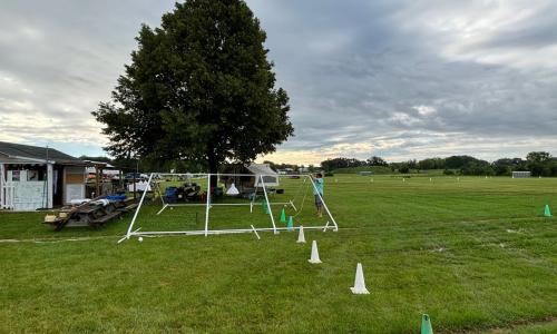 Working out the kitchen tent