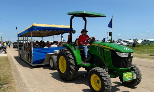 Rest your feet! EAA Trams