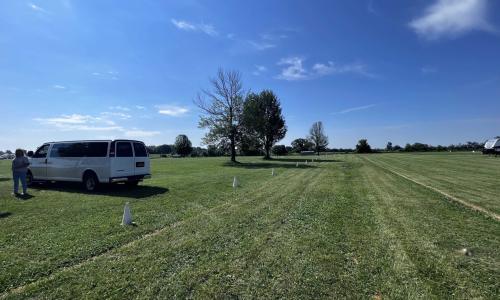 Our site before the tents