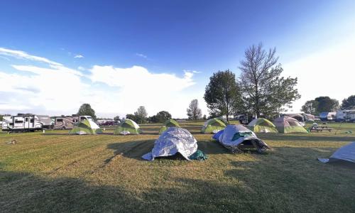 Thursday 21st July - tent set up begins