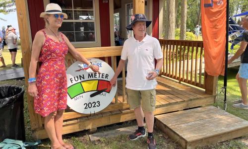 Laura and Stephen at the Funmetre