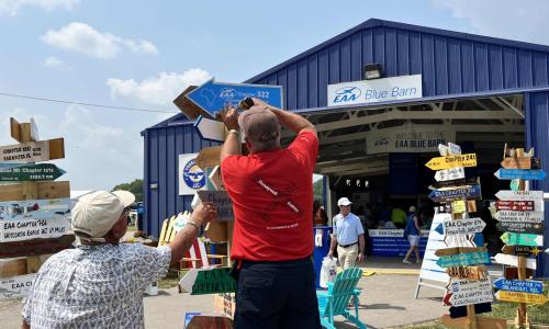 Mounting our 322 direction sign