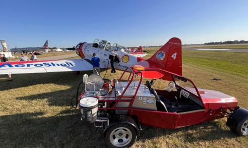 Cruising the flightline with Dean in the smoke oil buggy