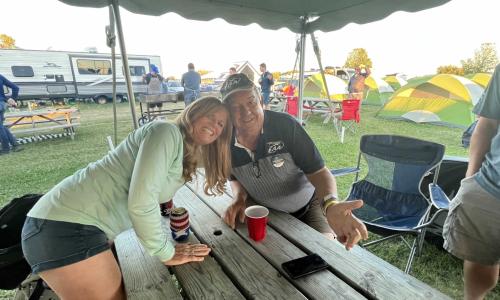 Karl with Dan's wife