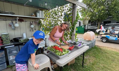 Jesse and Brenda  in the kitchen .jpg