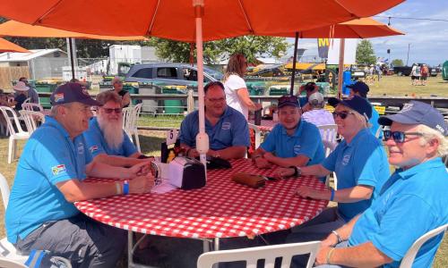 Traditional Cheese Burger after the parade