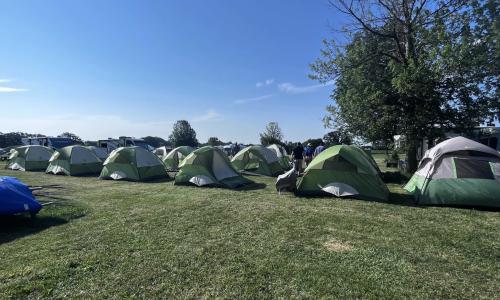 Thursday 21st July - Tent set up