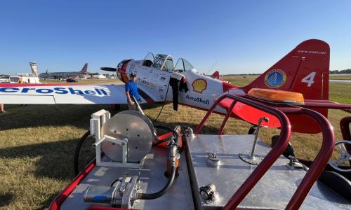 Cruising the flightline with Dean in the smoke oil buggy