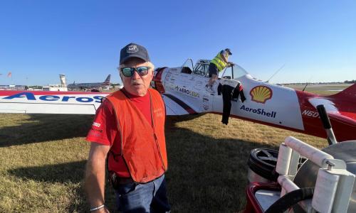 Cruising the flightline with Dean in the smoke oil buggy