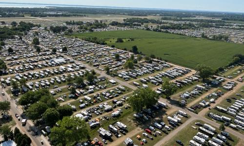 Soccer in the campsite
