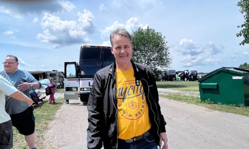 Graham arriving back at Oshkosh