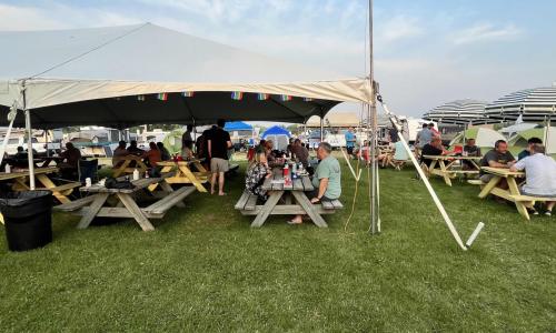 Dinner in the campsite