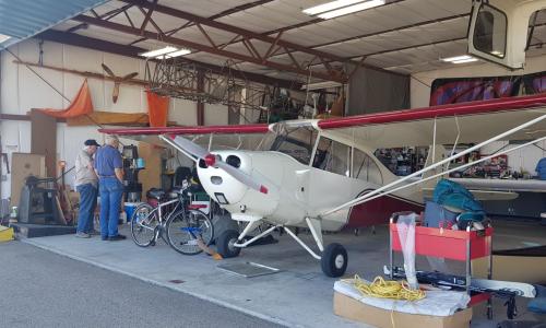 Visit to Tracy's hangar for Chapter breakfast