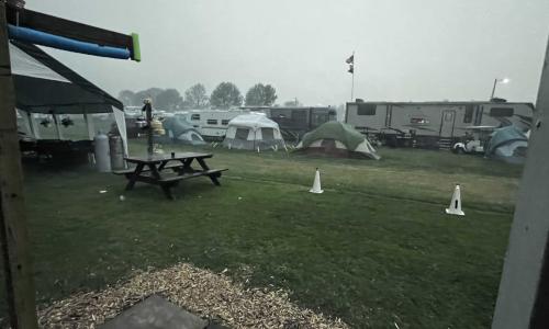 The storm, Saturday evening