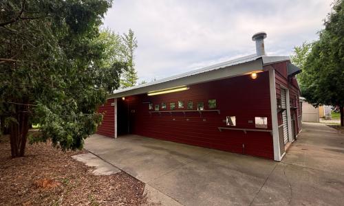 Shower block near our campsite